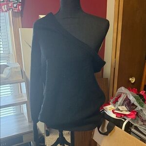 Lilly Pulitzer Black Off-Shoulder Sweater